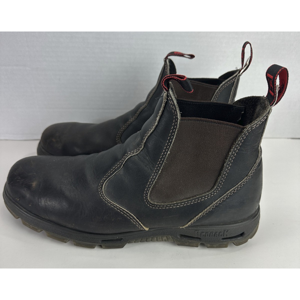 Redback Distressed Steel Toe Boots USBOK Red Back Elastic Brown Men's Size 14 - Picture 9 of 16